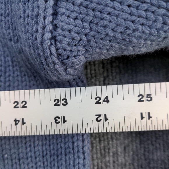 LC Lauren Conrad Women's Braided Sleeve Sweater XL Blue Metallic Mayhem W/Tags - Picture 14 of 14